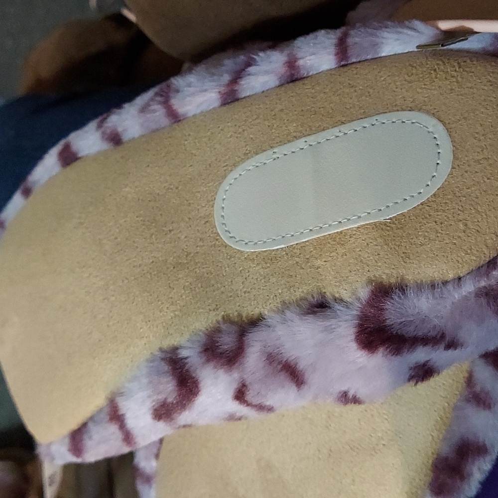 Purple Animal Print House Slippers - Picture 3 of 3